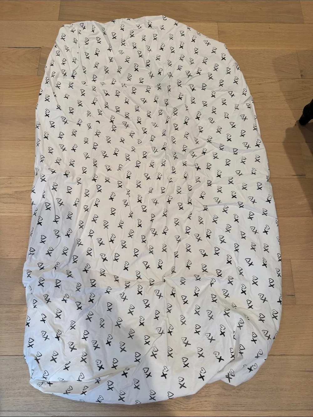 Pottery Barn Kids White XO Crib sheet
